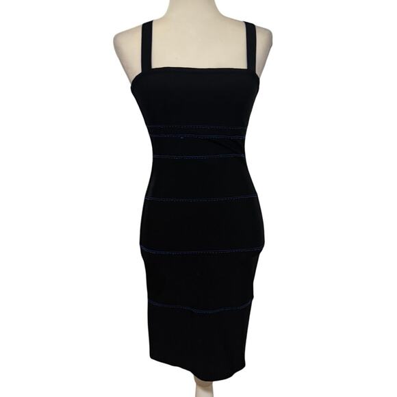 Hervé Léger Rare Reversible Blue/Black Bandage Dress No Size Tag Est. XXS/XS - Picture 3 of 9